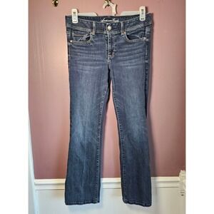 American Eagle Original Bootcut Jeans Womens 12 Dark Wash Stretch Denim Mid Rise